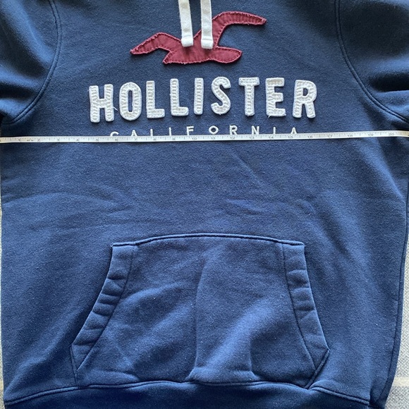 Hollister Classic Logo Hoodie - Navy - Size M - Picture 5 of 6
